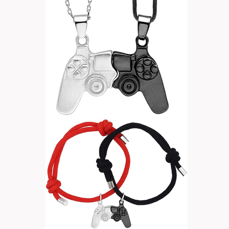 Magnetic Couple Matching Necklaces - Combinando controlador de jogo magnético colar