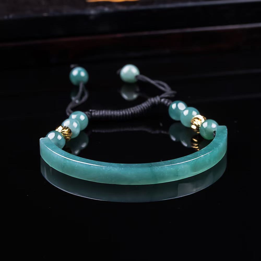 Bracelets - Myanmar jadeite pulseira acessórios esculpidos pedra