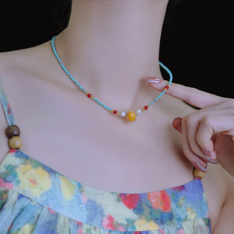 Pearl Choker Necklace Vintage - Nova Chegada: Colar Feminino Vintage com