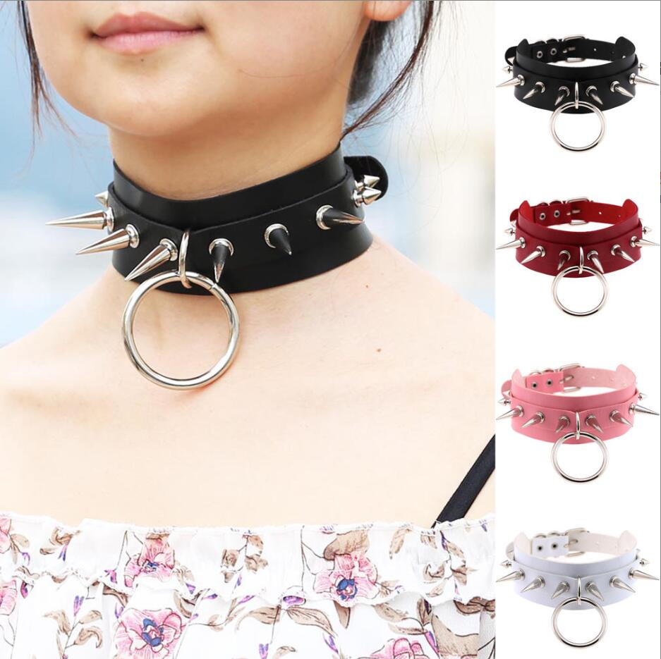 Goth Punk Spike Choker - Long Spiked Gargantilha Punk Collar Mulheres