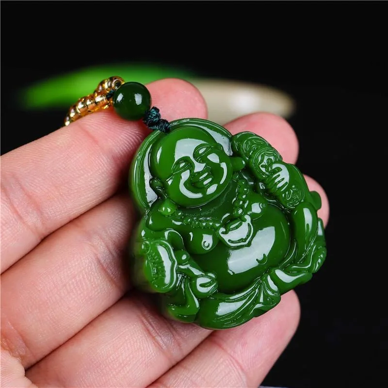 Jade Verde Chinês Maitreya Bud - Necklaces avaliação e preço