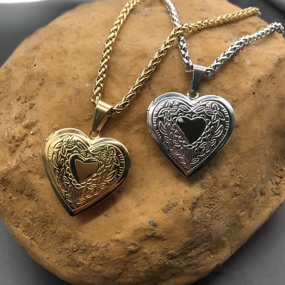 O que há de novo hahoto icictu - Heart Locket Necklace Photo avaliação e preço