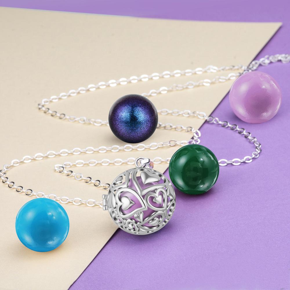 Eudora 20mm harmonia bola ping - Heart Locket Necklace Photo avaliação e preço