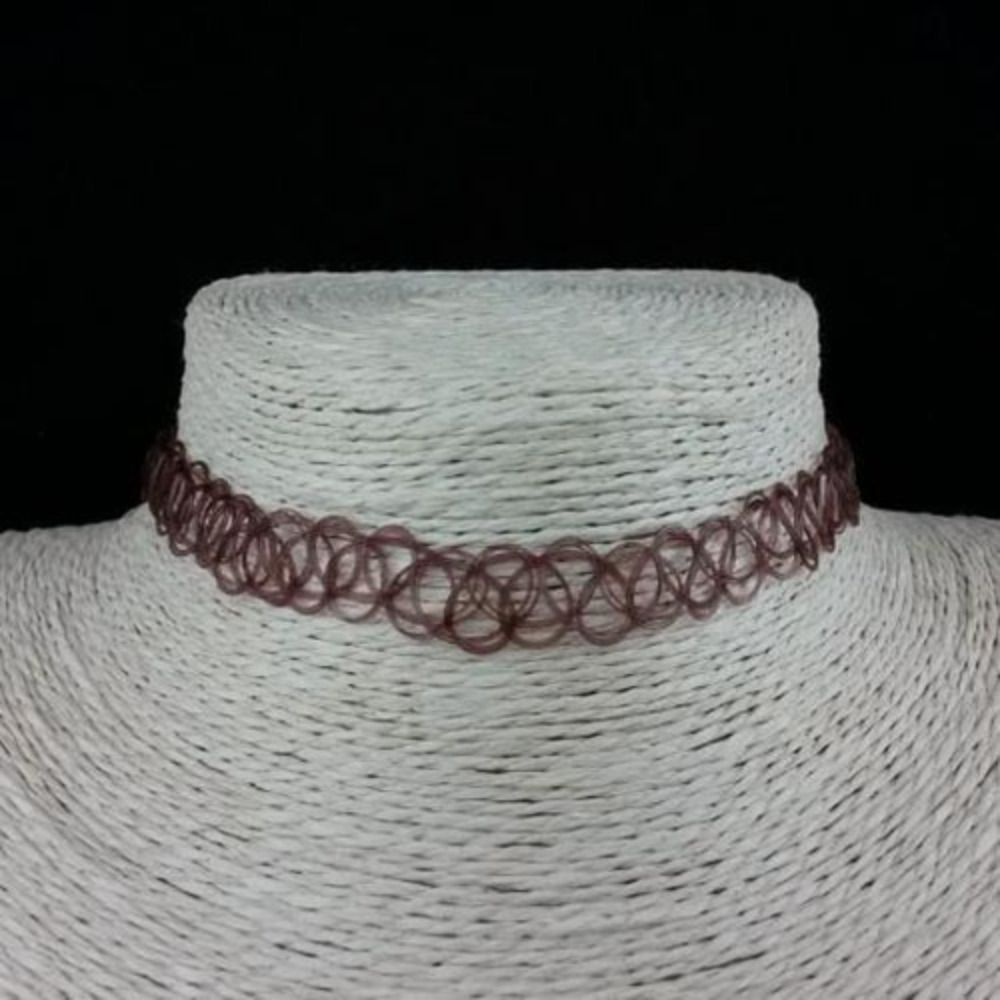 Colar Gótico de Fio Trançado d - Pearl Choker Necklace Vintage avaliação e preço