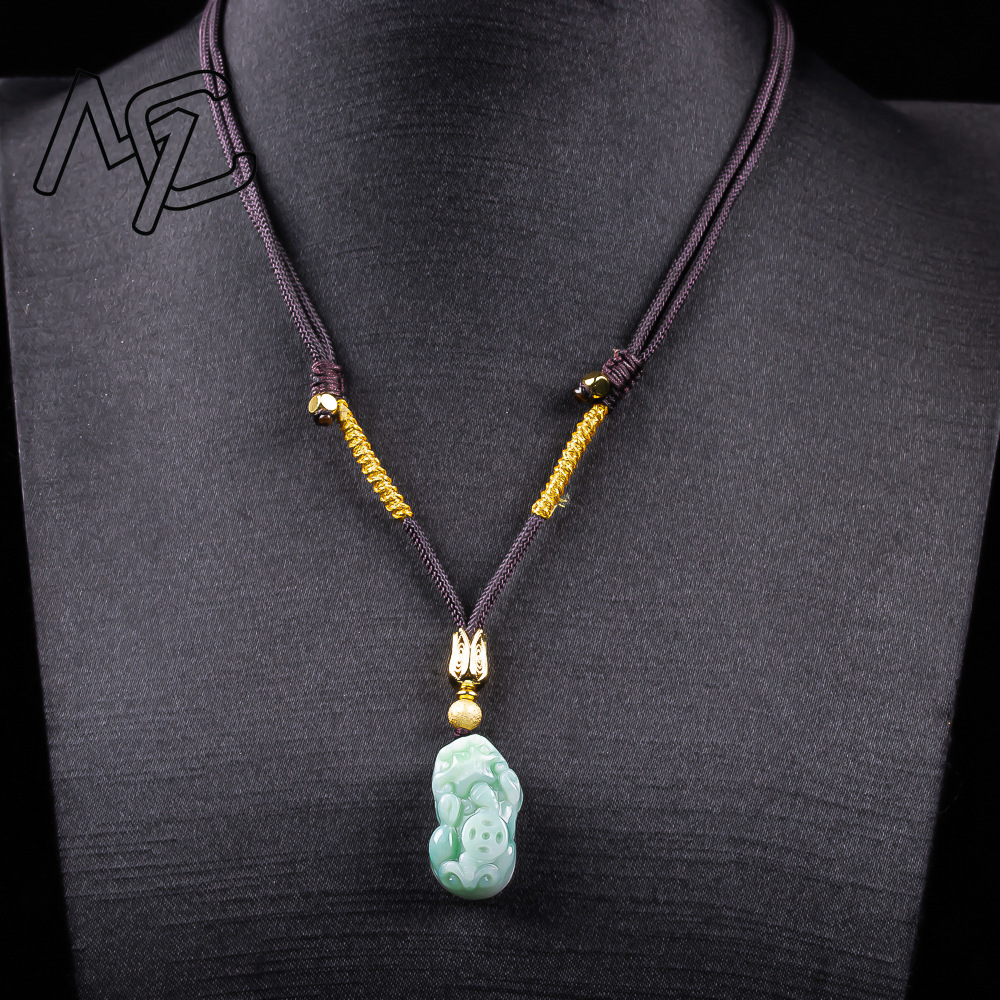 Natural birmanês um esmeralda  - Necklaces avaliação e preço