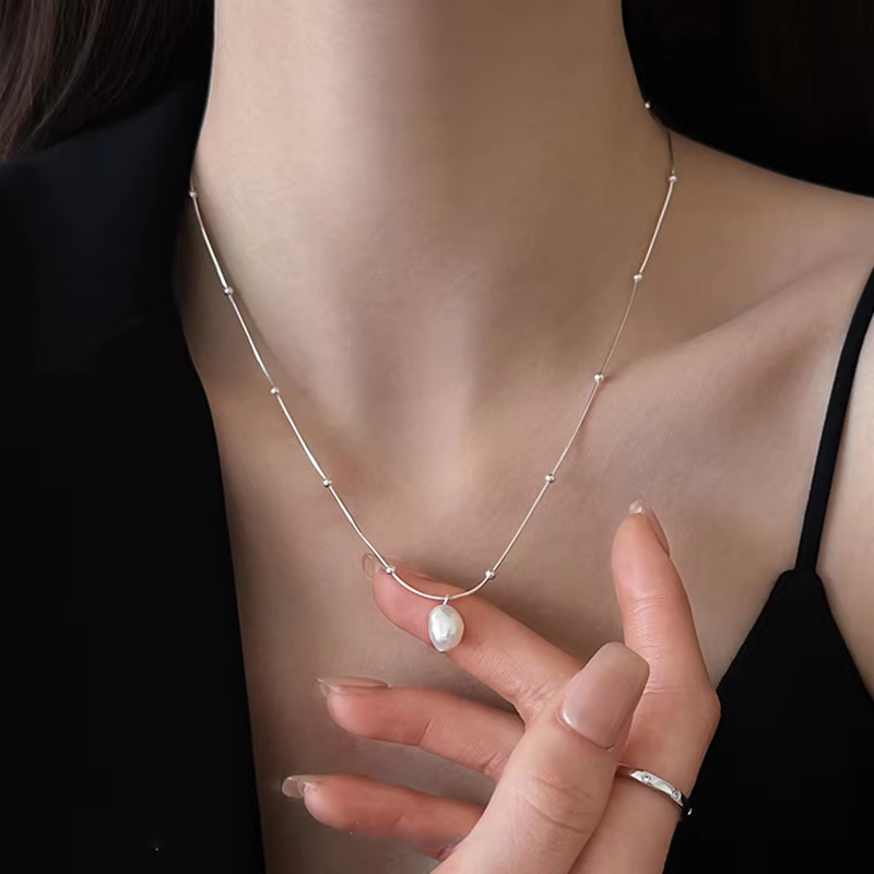 Colar com pingente de pérola d - Pearl Choker Necklace Vintage avaliação e preço