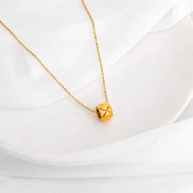 Luxo dourado losango cruz circ - Cross Pendant Necklace Gold avaliação e preço