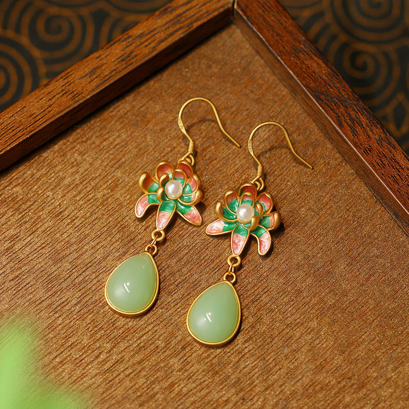 Brincos de Gota de Água em Jad - Earrings avaliação e preço
