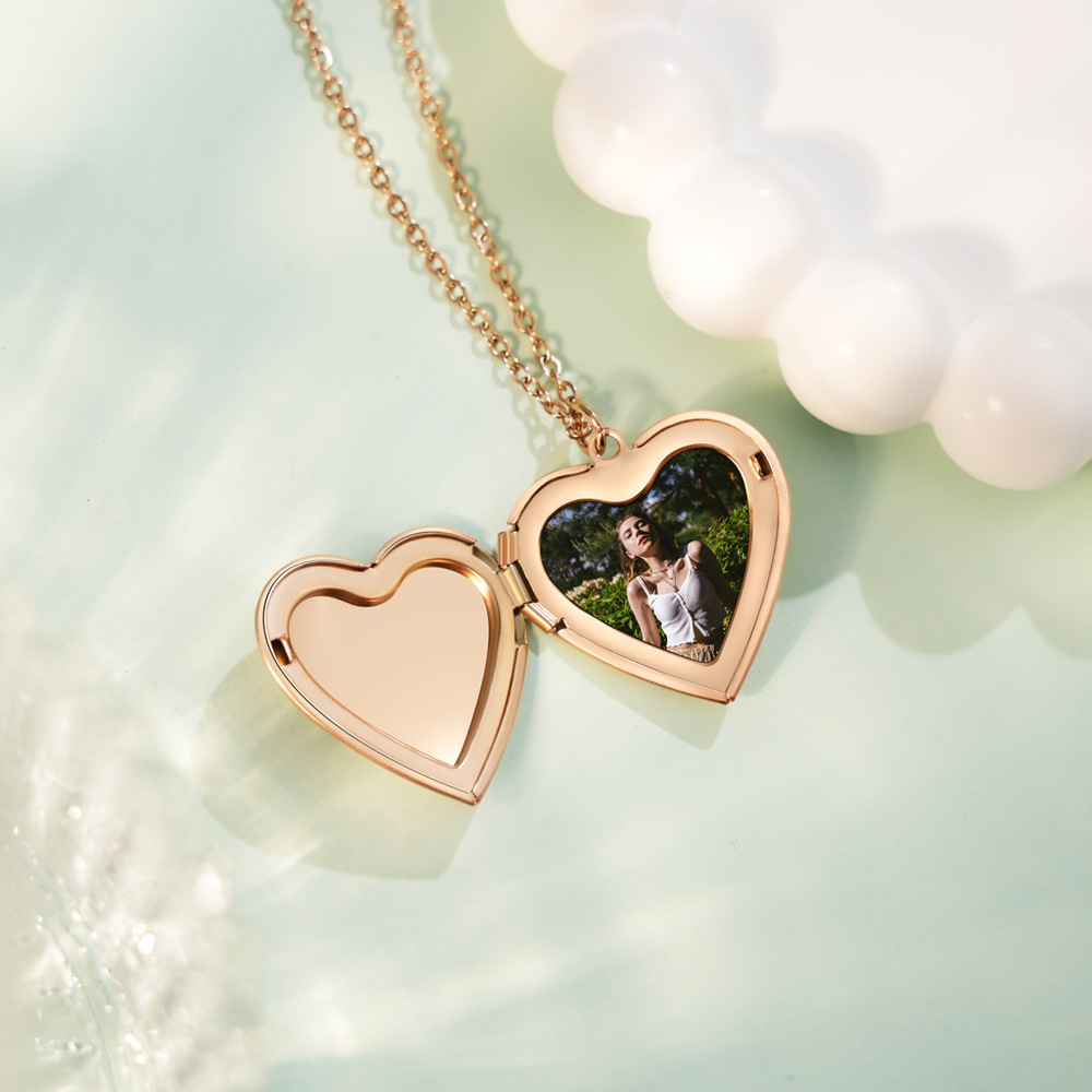 Colar com pingente de porta-re - Heart Locket Necklace Photo avaliação e preço