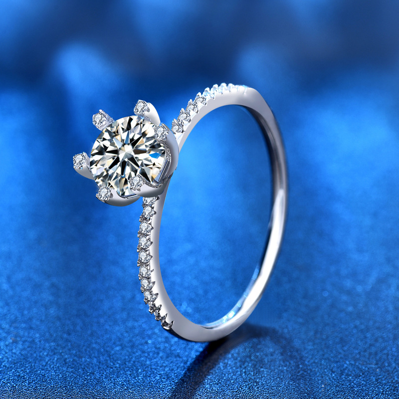 S925 anel de noivado de casame - Moissanite Engagement Ring 1 Carat avaliação e preço