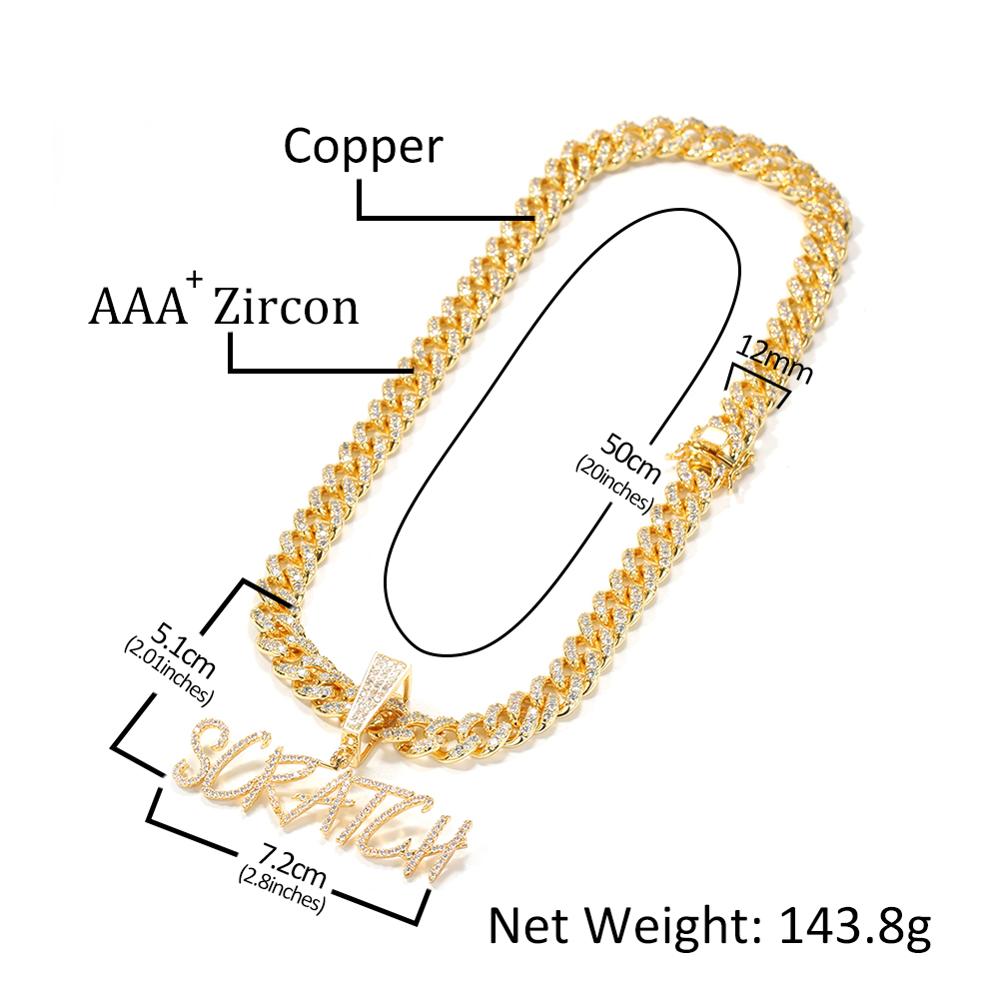 Tbtk personalizado nome curisv - Cuban Link Chain 12Mm avaliação e preço