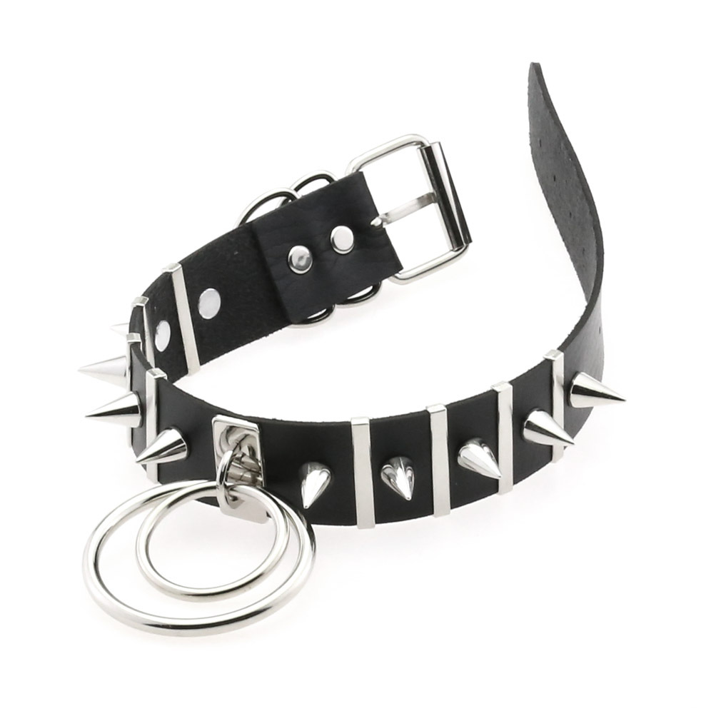 Gargantilha de espinhos grande - Goth Punk Spike Choker avaliação e preço