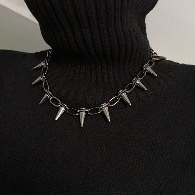 Colares Choker de Moda Punk co - Goth Punk Spike Choker avaliação e preço