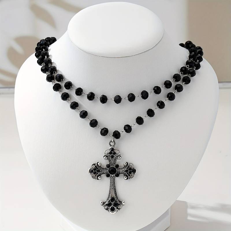 Colar Cruzado em Camadas Estil - Layered Pendant Necklace Aesthetic avaliação e preço