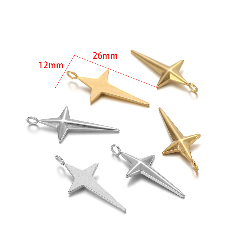 5 pçs de aço inoxidável banhad - Cross Pendant Necklace Gold avaliação e preço