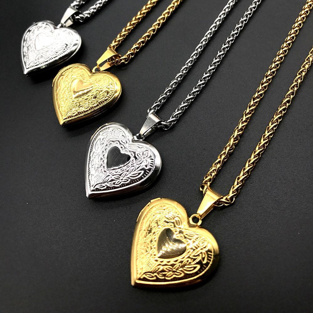 Moda foto foto medalhão colar  - Heart Locket Necklace Photo avaliação e preço
