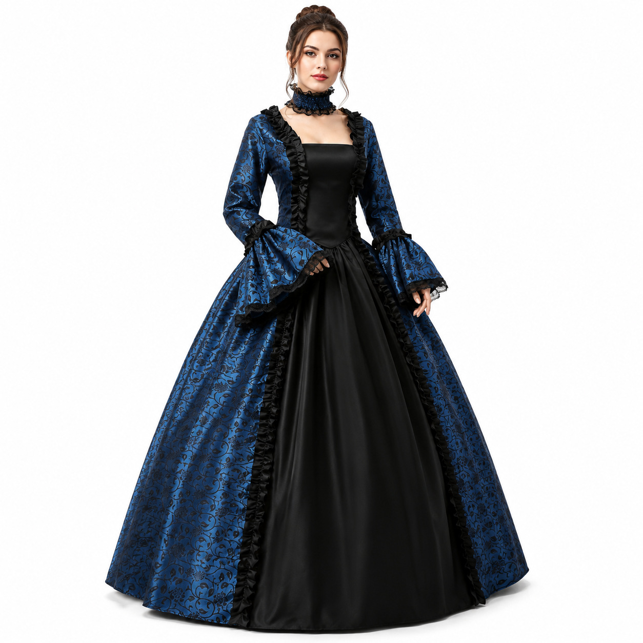 Vestido Maxi Vintage Medieval  - Necklaces avaliação e preço