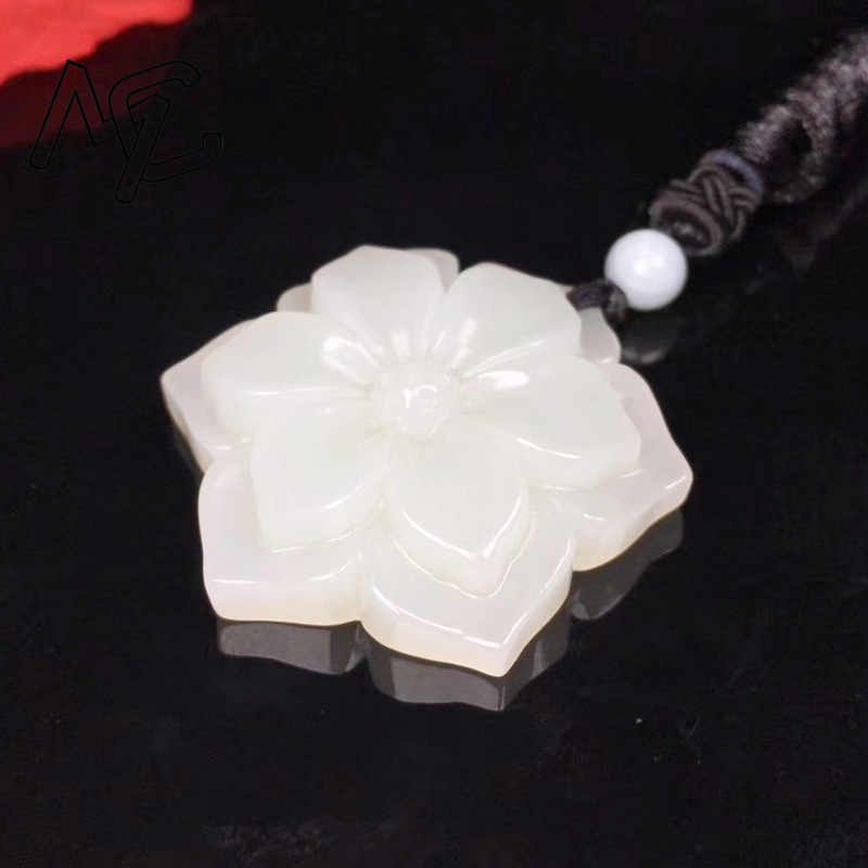 Natural chinês branco jade pen - Necklaces avaliação e preço
