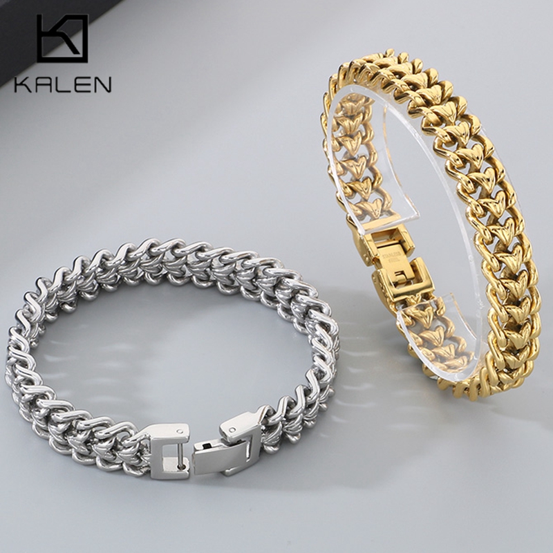Pulseira Masculina KALEN de Aç - Cuban Link Chain 12Mm avaliação e preço