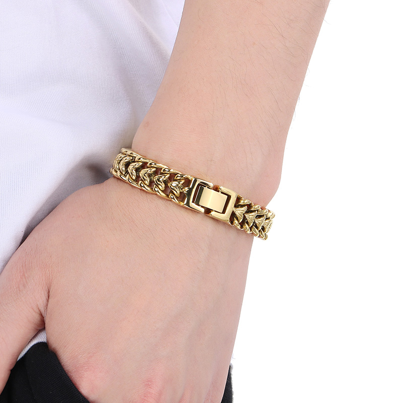 Pulseira Masculina KALEN de Aç - Cuban Link Chain 12Mm avaliação e preço
