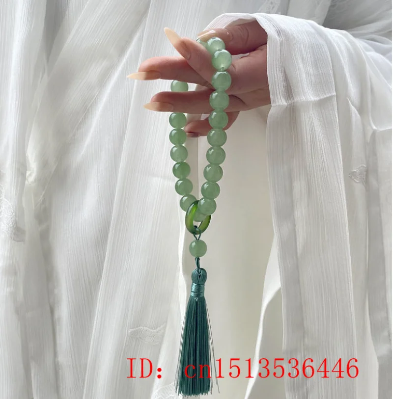 Green Jade Stone Beads Tassel  - Bracelets avaliação e preço