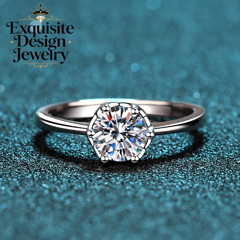 Anel de Platina PT950 Requinta - Moissanite Engagement Ring 1 Carat avaliação e preço